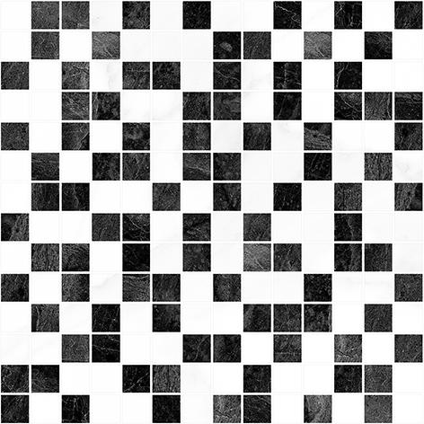 Мозаика Crystal чёрный+белый (Laparet)
