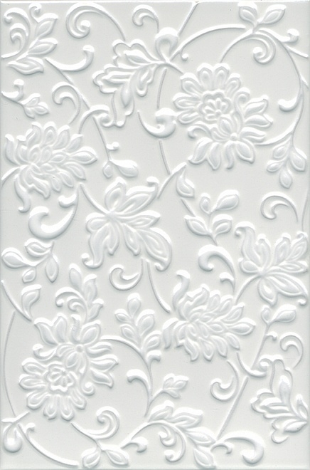 Плитка настенная АДЖАНТА Цветы Белый 8216 (KERAMA MARAZZI)