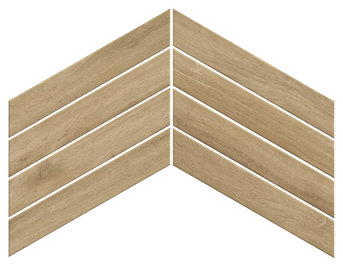 Керамический гранит Fusion Oak Golden Chevron / Фьюжн Оак Голден Шеврон 600010002449 75x450 (Atlas Concorde Russia)