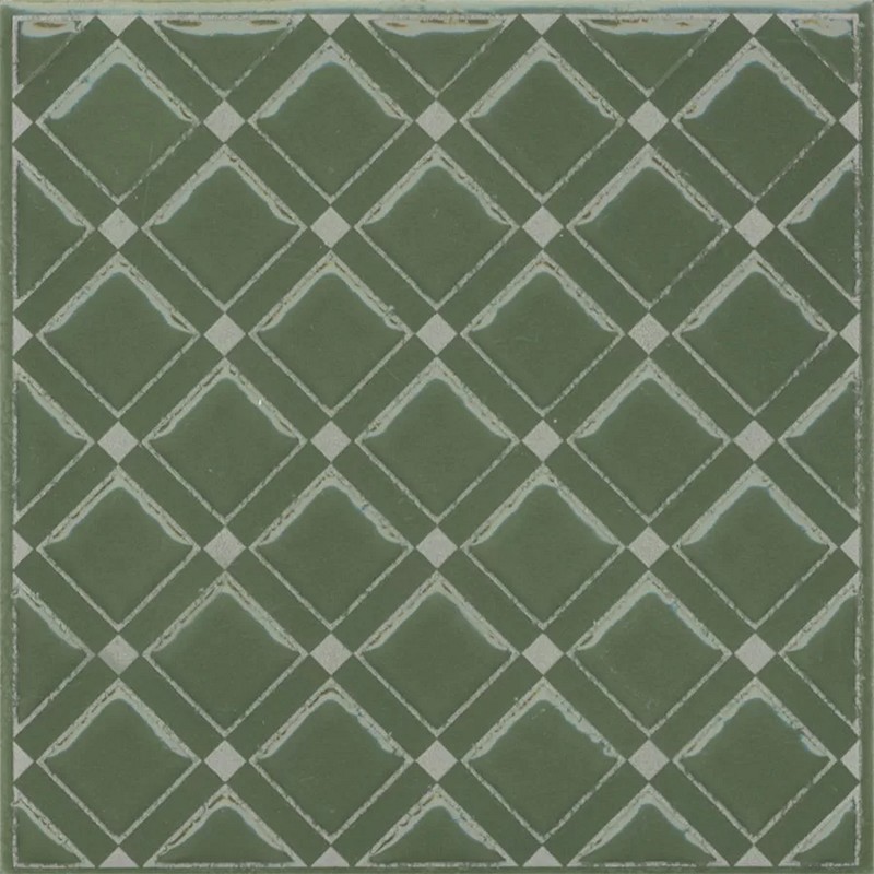 Декор Бахия 1 зелёный глянцевый KMD3STA015GN 98x98 (KERAMA MARAZZI)