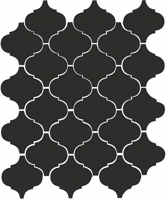 Плитка настенная Арабески глянцевый черный 65001 (Kerama Marazzi)