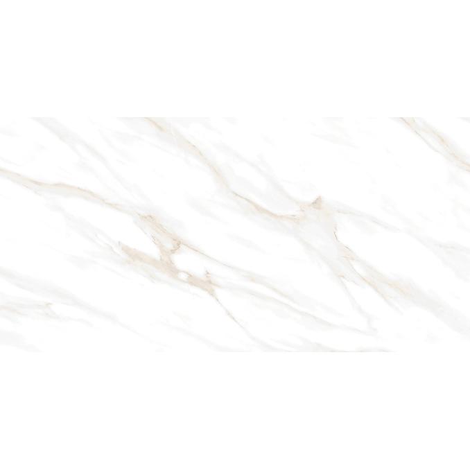 Керамический гранит Калакатта Кларити Голд / Calacatta Clarity Gold белый полированный 600x1200 (Ceradim)