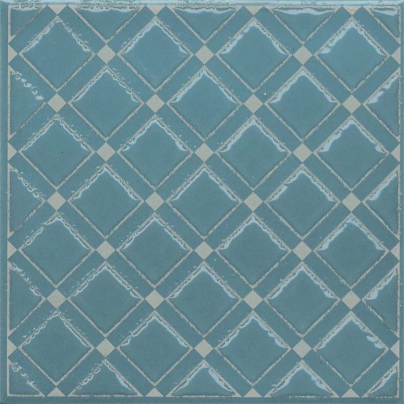 Декор Бахия 1 бирюзовый глянцевый KMD3STA016GN 98x98 (KERAMA MARAZZI)
