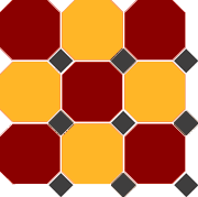 Керамический гранит OCTAGON 4420/21 OCT14-A Brick Red 20 Ochre Yellow 21 OCTAGON/Black 14 Dots (TopCer)