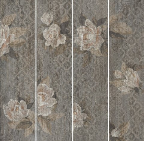 Керамический гранит ПОДЖИО Цветы Коричневый обрезной SG704400R (KERAMA MARAZZI)