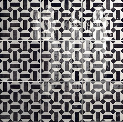 Плитка настенная ARTISAN Lunas B&W 13,2x13,2 24514 (Equipe)