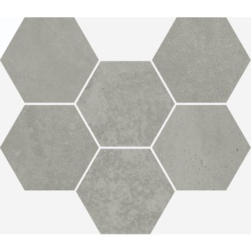 Мозаика Terraviva Floor Project Grey Mosaico Hexagon 25x29 Nat Rett (Italon)