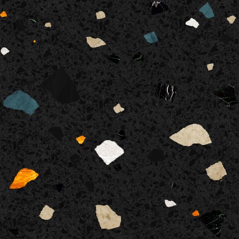 Керамический гранит Cray dark shards 600х600 (Creto)