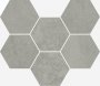 Мозаика Terraviva Floor Project Grey Mosaico Hexagon 25x29 Nat Rett (Italon)