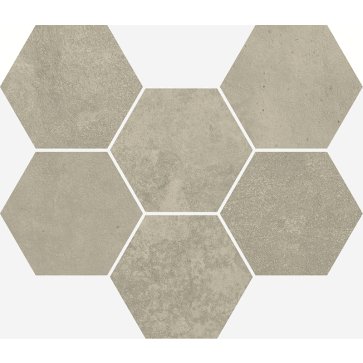 Мозаика Terraviva Floor Project Greige Mosaico Hexagon 25x29 Nat Rett (Italon)