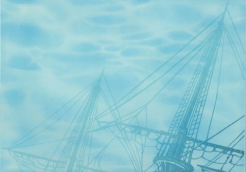 Декор AZURE Decor Ship 1 Turquoise (Beryoza Ceramica)