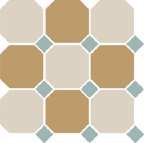Керамический гранит OCTAGON 4416+03 OCT13-B White 16 Yellow 03 OCTAGON/Turquoise 13 Dots (TopCer)