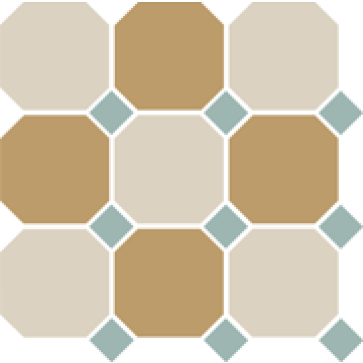 Керамический гранит OCTAGON 4416+03 OCT13-B White 16 Yellow 03 OCTAGON/Turquoise 13 Dots (TopCer)