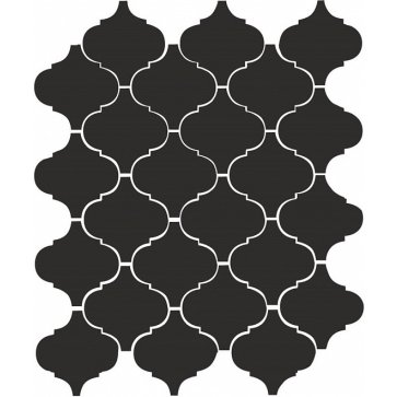 Плитка настенная Арабески глянцевый черный 65001 (Kerama Marazzi)