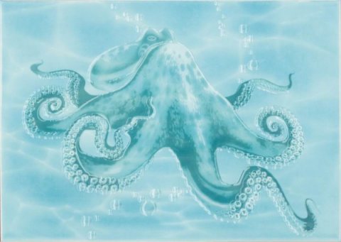 Декор AZURE Decor Octopus Turquoise (Beryoza Ceramica)