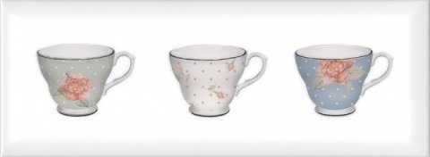 Декор ВЕДЖВУД Чашки белый грань STG\A274\15036 (KERAMA MARAZZI)