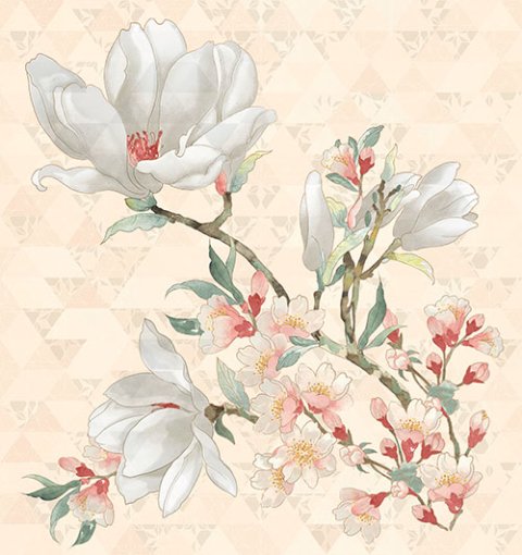 Панно Primavera Magnolia Crema  (Керлайф)