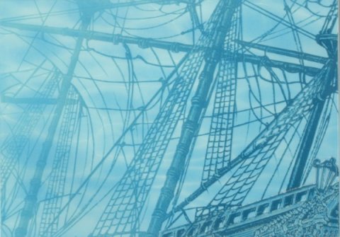 Декор AZURE Decor Ship 4 Turquoise (Beryoza Ceramica)