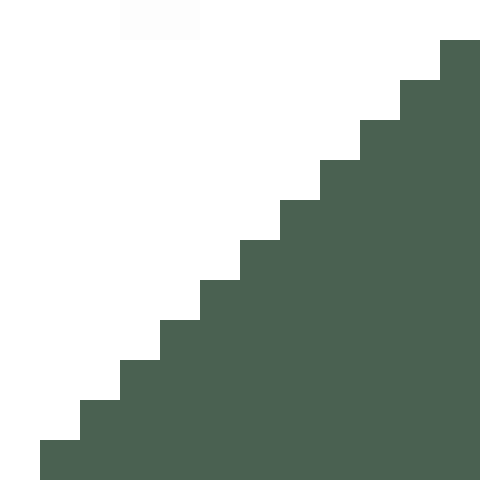 Вставка TR1/2D18-1Ch Dark Green Half Dot Triangles 2,5x2,5 (TopCer)