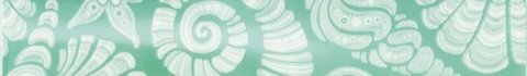 Бордюр AZURE Frieze Seashells Turquoise (Beryoza Ceramica)