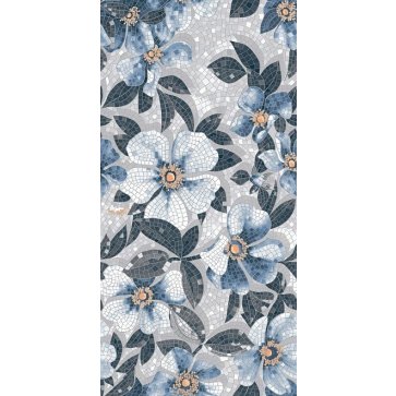 Керамический гранит РОЗЕЛЛА синий декорированный лаппатированный SG591002R (Kerama Marazzi)