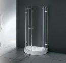 Двухстворчатое распашное пристенное душевое ограждение CRYSTAL-O-2-100/85-C-Cr (CEZARES)