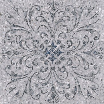 Керамический гранит Терраццо серый декорированный обрезной SG632700R (KERAMA MARAZZI)