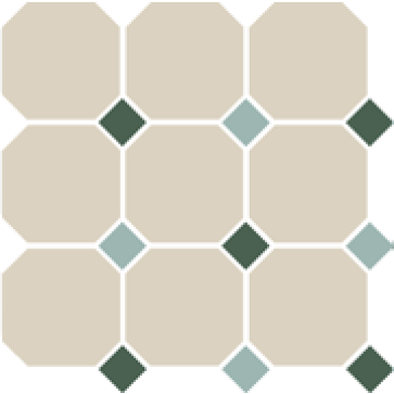 Керамический гранит OCTAGON 4416 OCT18+13-B White OCTAGON 16/Green 18 + Turquoise 13 Dots (TopCer)