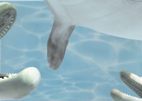 Декор AZURE Decor Dolphin 4 Turquoise (Beryoza Ceramica)