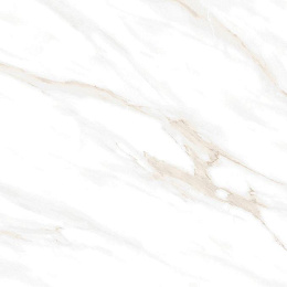Керамический гранит Калакатта Кларити Голд / Calacatta Clarity Gold белый полированный 600x600 (Ceradim)