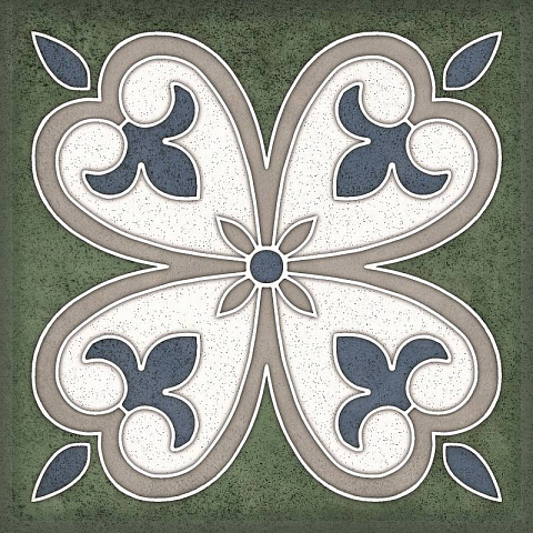 Плитка настенная SMALTO Verde Decor 4 150x150 (Керлайф)