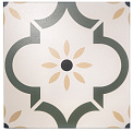 Керамический гранит ЭКЛЕКТИКА Арабески зеленый 200x200 (Smile Tile)