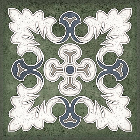 Плитка настенная SMALTO Verde Decor 1 150x150 (Керлайф)
