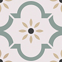 Керамический гранит ЭКЛЕКТИКА Арабески зеленый 200x200 (Smile Tile)