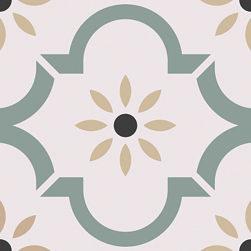 Керамический гранит ЭКЛЕКТИКА Арабески зеленый 200x200 (Smile Tile)