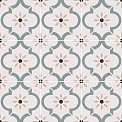 Керамический гранит ЭКЛЕКТИКА Арабески зеленый 200x200 (Smile Tile)