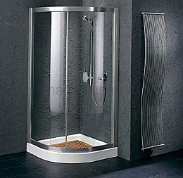 Ограждение угловое полукруглое с одной раздвижной дверью ZSMP 900 (VEGAS GLASS)