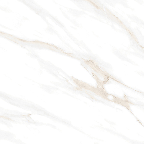 Керамический гранит Калакатта Кларити Голд / Calacatta Clarity Gold белый матовый 600x600 (Ceradim)
