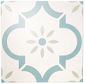 Керамический гранит ЭКЛЕКТИКА Арабески голубой 200x200 (Smile Tile)