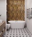 Керамический гранит ЭКЛЕКТИКА Брайтон черный 200x200 (Smile Tile)