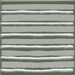 Декор Бахия 4 зелёный глянцевый KMD3STA027GN 98x98 (KERAMA MARAZZI)