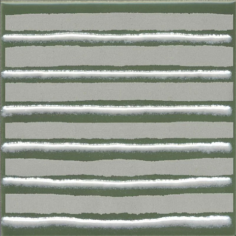 Декор Бахия 4 зелёный глянцевый KMD3STA027GN 98x98 (KERAMA MARAZZI)