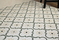 Керамический гранит ЭКЛЕКТИКА Арабески зеленый 200x200 (Smile Tile)