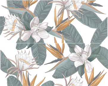 Панно Calacatta Ivori Strelitzia 402x505 (AZORI)