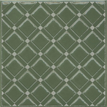 Декор Бахия 1 зелёный глянцевый KMD3STA015GN 98x98 (KERAMA MARAZZI)