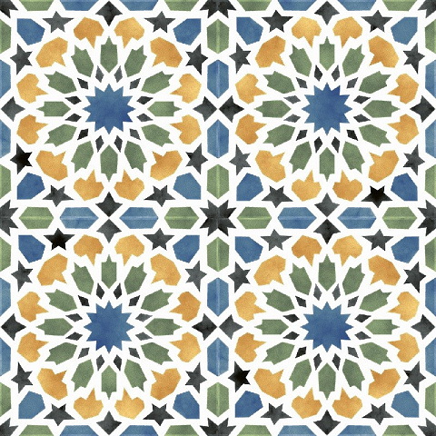 Керамический гранит CHIC Tanger blue 452x452 (NiceKer)