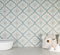 Керамический гранит ЭКЛЕКТИКА Арабески голубой 200x200 (Smile Tile)