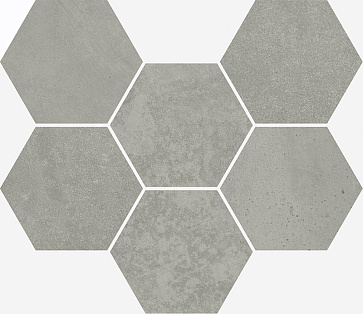 Мозаика Terraviva Floor Project Grey Mosaico Hexagon 25x29 Nat Rett (Italon)