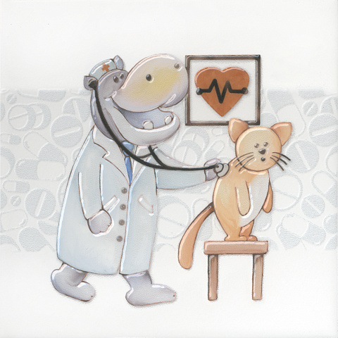 Декор Айболит 1 VT\A501\5009 202х202 (KERAMA MARAZZI)