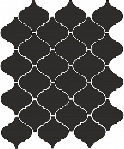 Плитка настенная Арабески глянцевый черный 65001 (Kerama Marazzi)